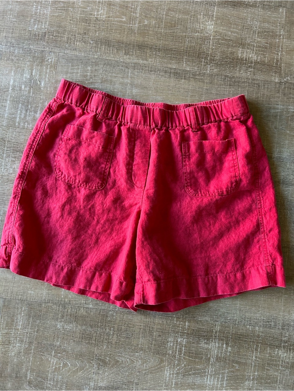 ▶️ J Jill 100% Linen Coral Red Pull On Shorts
Elastic Waist Pockets Size M - Picture 4 of 10